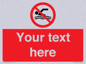 Custom prohibition no swimming